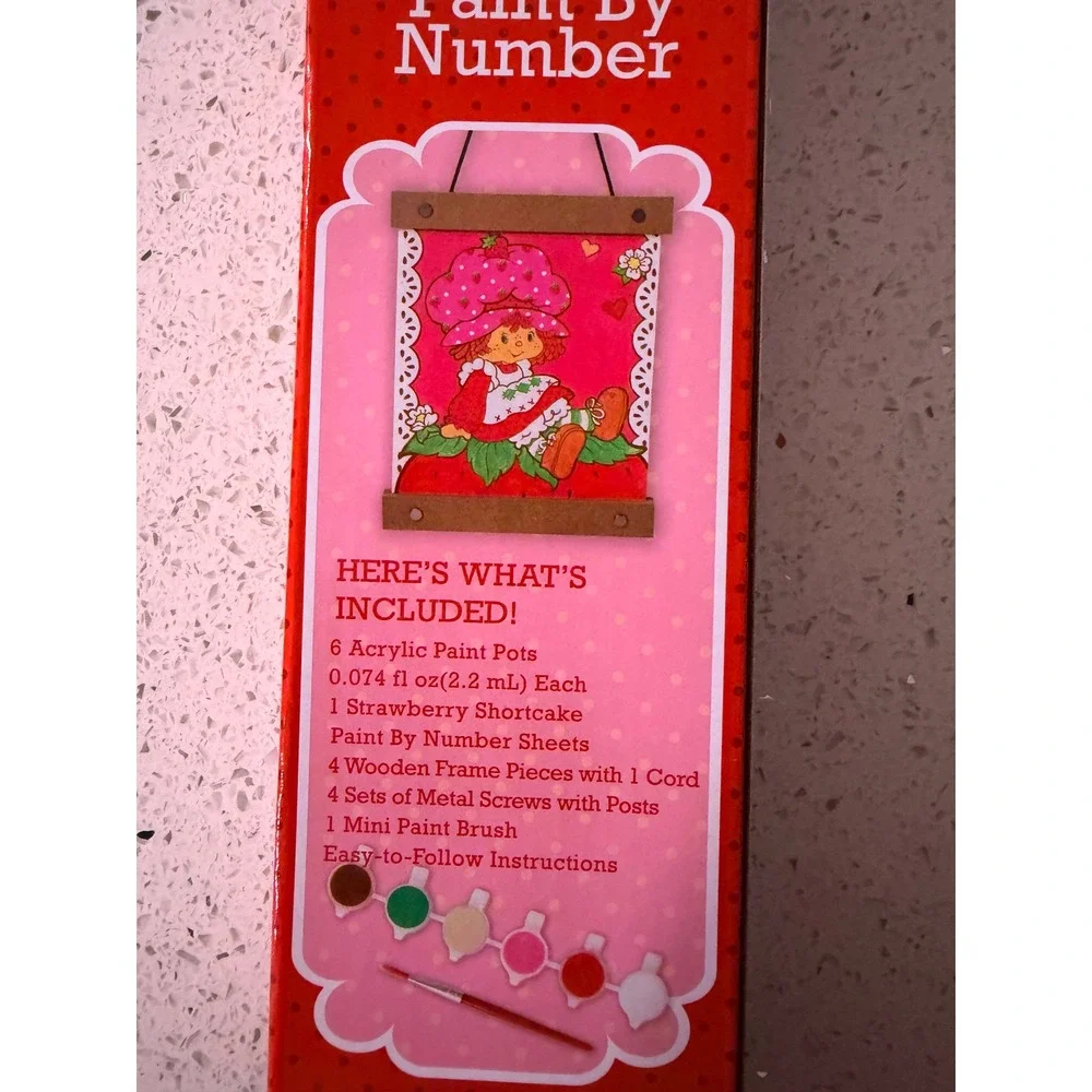 Strawberry Shortcake Paint By Number Kit Horizon Wall Art DIY Craft Set NEW